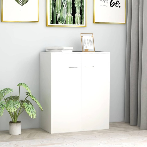  Sideboard White 60x30x75 cm Engineered Wood