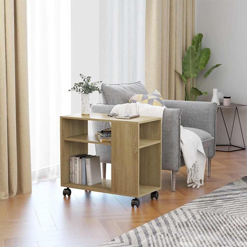  Side Table Sonoma Oak 70x35x55 cm Engineered Wood