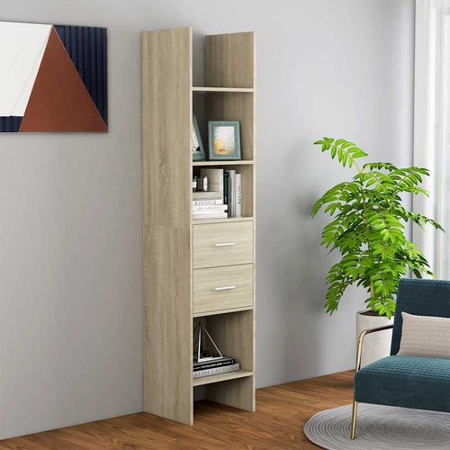  Book Cabinet Sonoma Oak 40x35x180 cm Engineered Wood