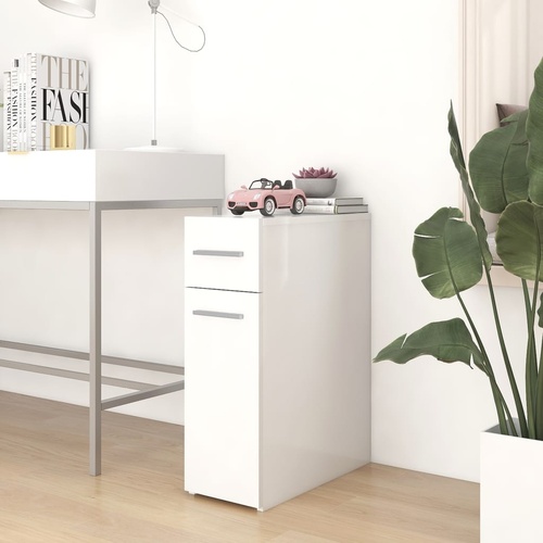  Apothecary Cabinet White 20x45.5x60 cm Engineered Wood