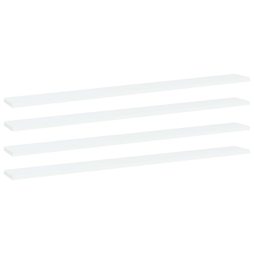  Bookshelf Boards 4 pcs White 100x10x1.5 cm Engineered Wood