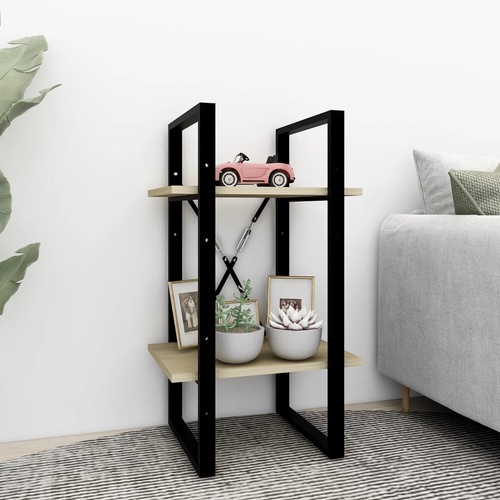  2-Tier Book Cabinet Sonoma Oak 40x30x70 cm Engineered Wood
