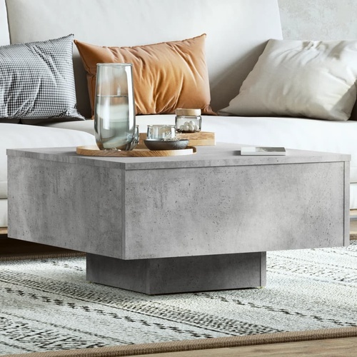  Coffee Table Concrete Grey 60x60x31.5 cm Engineered Wood