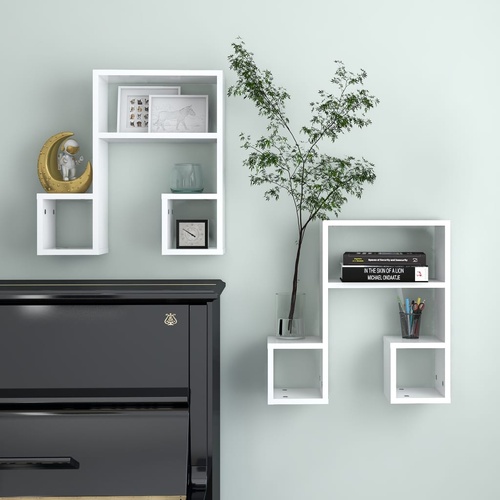  Wall Shelves 2 pcs White 50x15x50 cm Engineered Wood