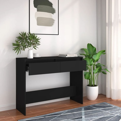  Console Table Black 100x35x76.5 cm Engineered Wood