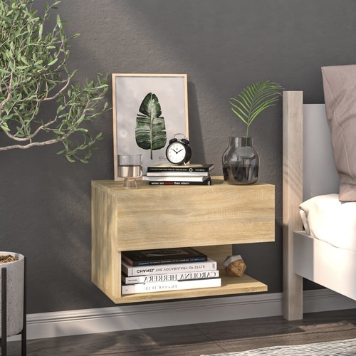  Wall-mounted Bedside Cabinet Sonoma Oak