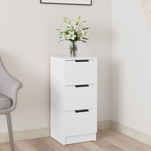  Sideboard White 30x30x70 cm Engineered Wood