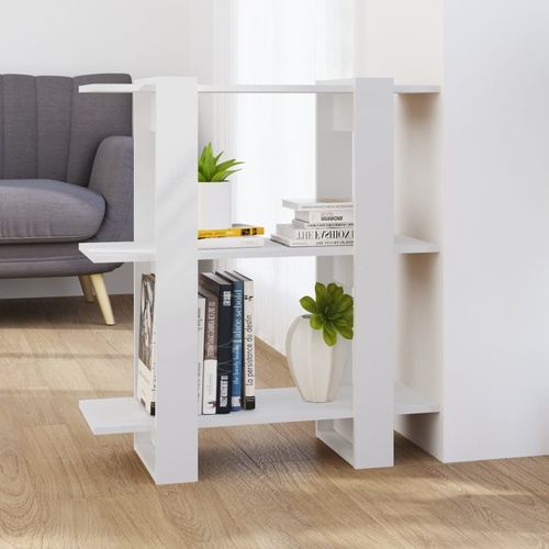  Book Cabinet/Room Divider White 80x30x87 cm