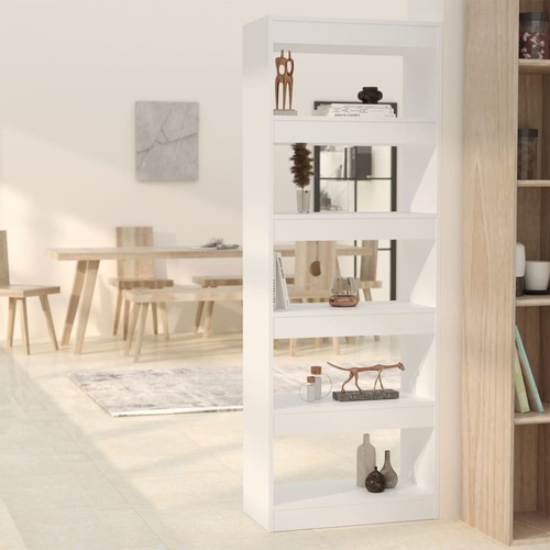  Book Cabinet/Room Divider White 60x30x166 cm Engineered Wood