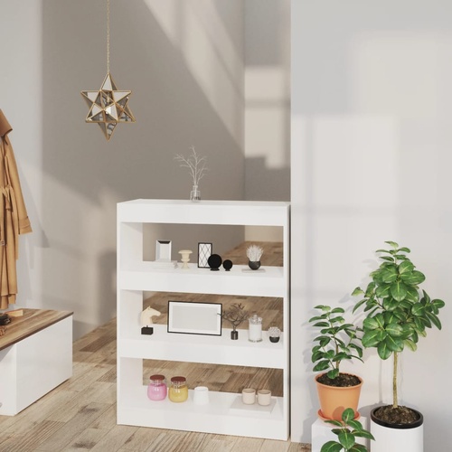  Book Cabinet/Room Divider White 80x30x103 cm Engineered wood