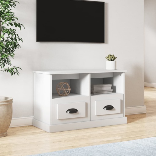  TV Cabinet White 80x35x50 cm Engineered Wood