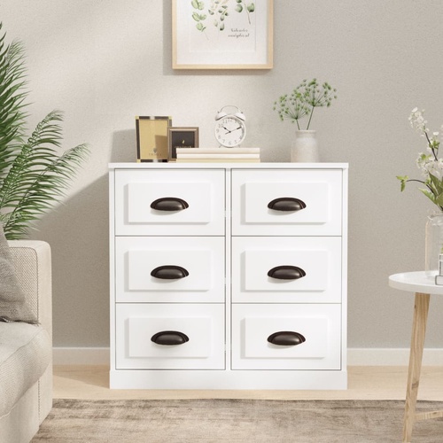  Sideboard White 70x35.5x67.5 cm Engineered Wood