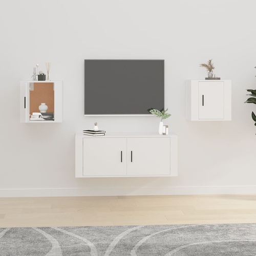  Wall Mounted TV Cabinets 2 pcs White 40x34.5x40 cm