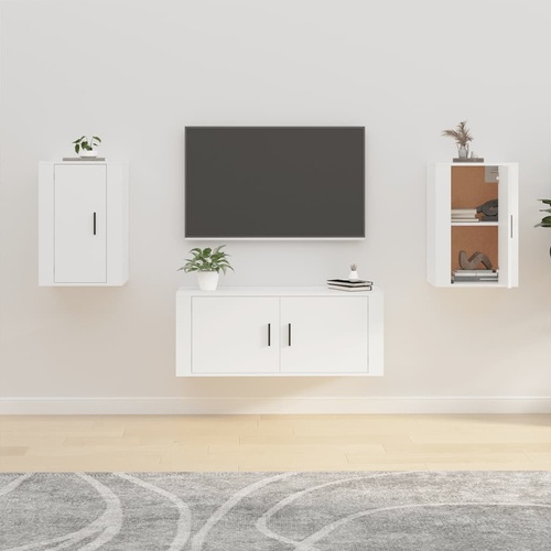  Wall Mounted TV Cabinets 2 pcs White 40x34.5x60 cm
