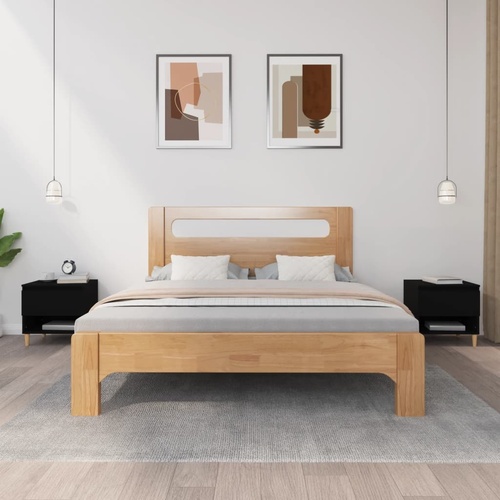  Bedside Tables 2 pcs Black 50x46x50 cm Engineered Wood
