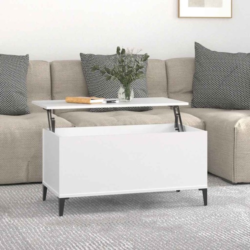  Coffee Table White 90x44.5x45 cm Engineered Wood