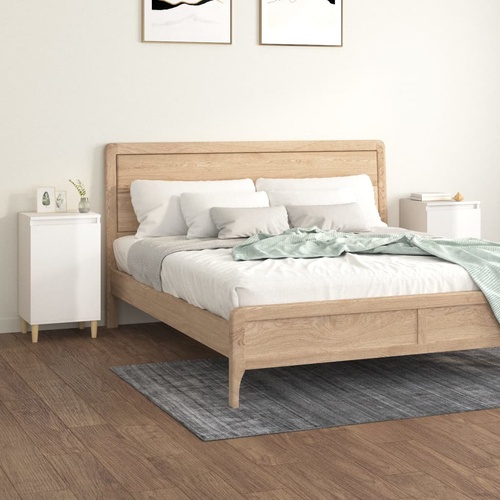  Bedside Cabinets 2 pcs High Gloss White 40x35x70 cm Engineered Wood