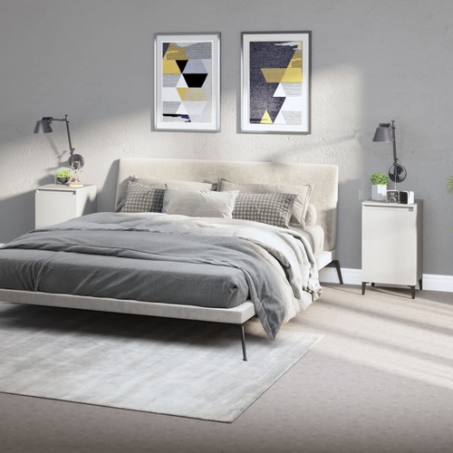  Bedside Cabinets 2 pcs White 40x35x70 cm Engineered Wood