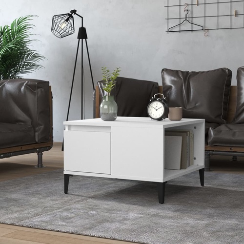  Coffee Table White 55x55x36.5 cm Engineered Wood
