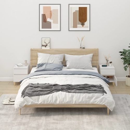  Bedside Cabinets 2 pcs White 40x35x50 cm
