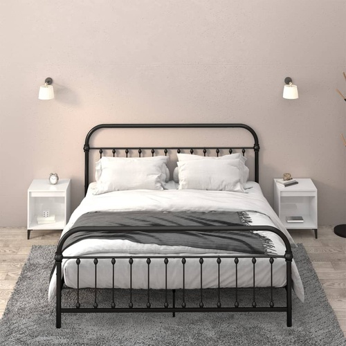  Bedside Cabinets 2 pcs High Gloss White 40x35x50 cm