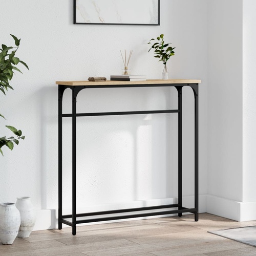  Console Table Sonoma Oak 75x19.5x75 cm Engineered Wood