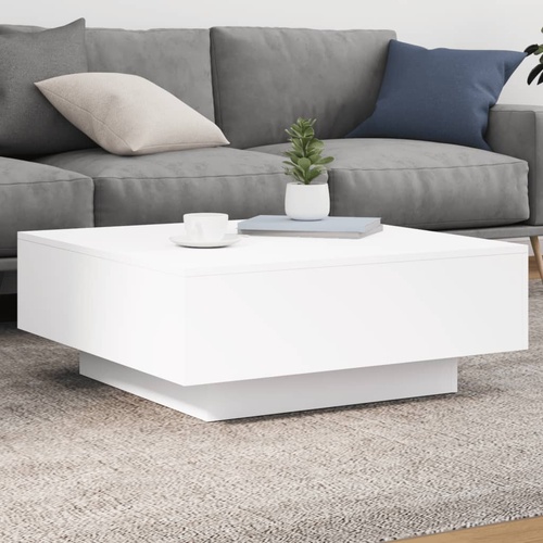  Coffee Table White 80x80x31 cm Engineered Wood