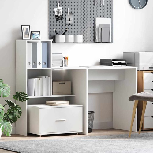 Drawer Cabinet with Wheel White 55 x 45 x 31 cm