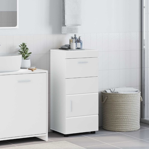  Bathroom Cabinet Set with Drawer TULUM White 37 x 31,5 x 82 cm