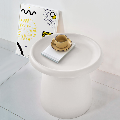  Coffee Table Round 52CM Plastic White