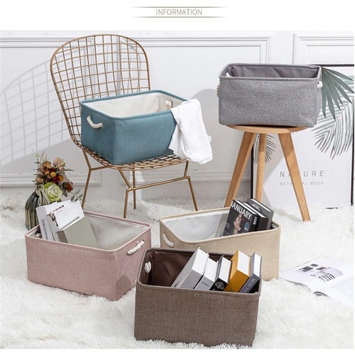 Home Linen Storage Basket Closet Hamper Laundry Bag Shelf Organizer Case