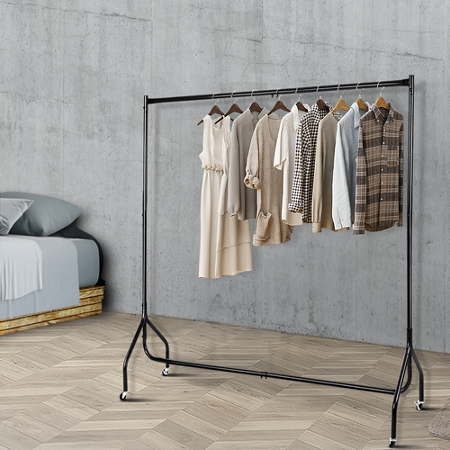 Clothes Rack Airer Coat Stand 6FT Rail Wheels