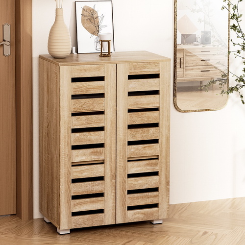  Shoe Rack Cabinet 20 Pairs 5-tier Wood Alster