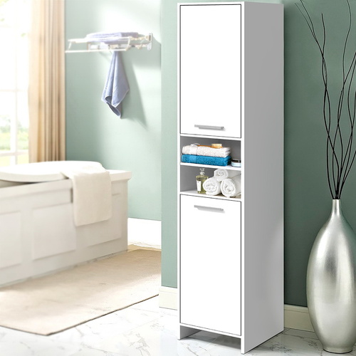  Bathroom Cabinet Storage 185cm White