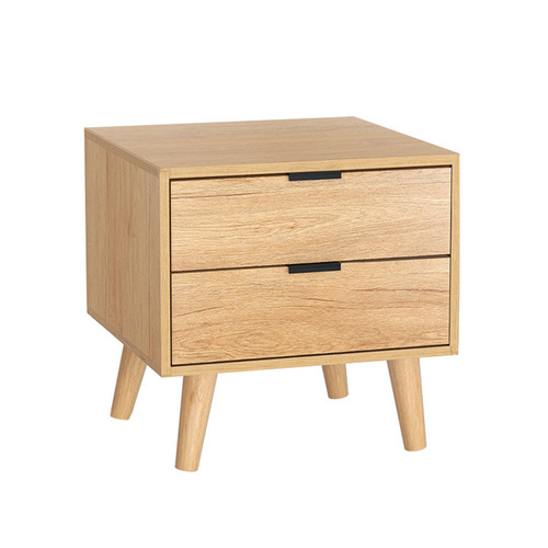  Bedside Table 2 Drawers - Pine