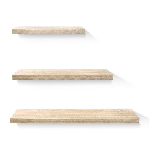  Floating Wall Shelf Set of 3 Oak
