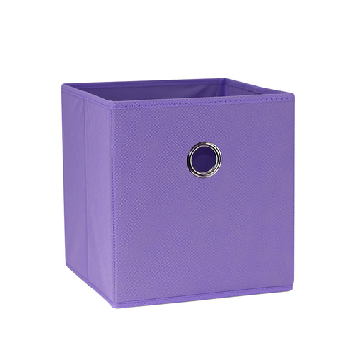 SORTI 27x28x27 CM Light Purple 1X Pack Foldable Folding Storage Cube Storage Box Bookcase Fabric Cube Toy Organiser