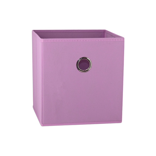 SORTI 27x28x27 CM Light Pink 1X Pack Foldable Folding Storage Cube Storage Box Bookcase Fabric Cube Toy Organiser
