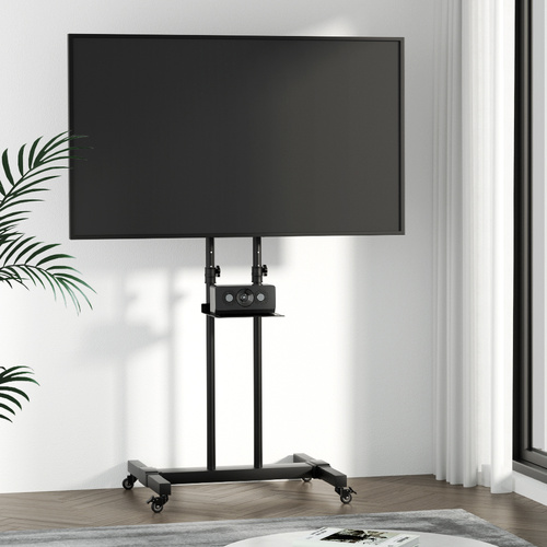  Mobile TV Stand for 23"-65" TVs Mount Bracket Portable Solid Trolley Cart