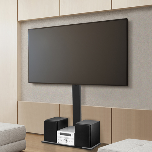  TV Stand Mount Bracket for 32"-70" LED LCD Glass Storage Floor Shelf