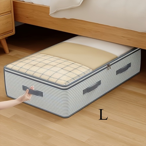 Large Storage Organizer Bag - Made from heavy-duty non-woven fabric with transparent windows, multi-layer clothing storage box suitable for wardrobes,