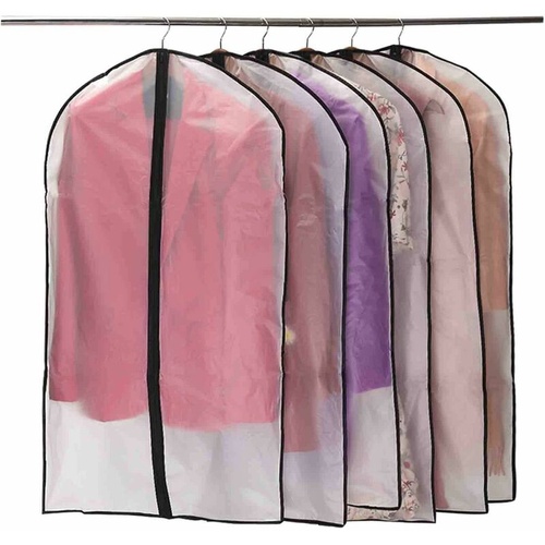 Garment Covers, Dustproof Waterproof Mite Moisture Proof, Semi Transparent Zip Protective Covers For Shirt Suits/Coats,