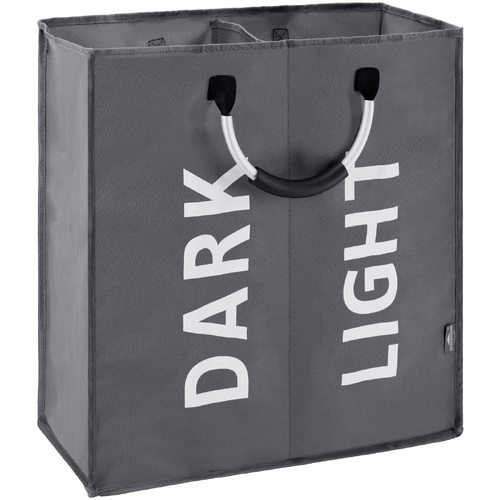 Large laundry basket with 2 compartments, foldable laundry bag, foldable laundry basket, foldable laundry storage box