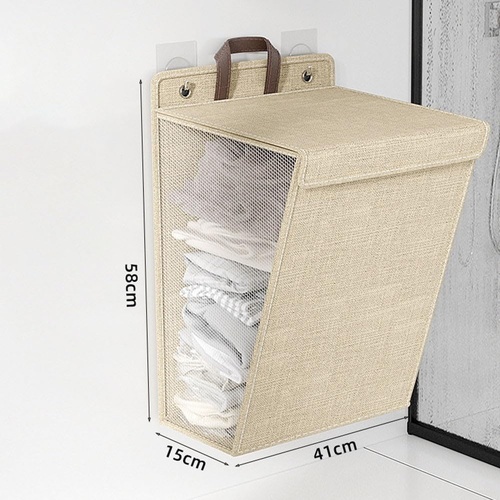 Foldable Laundry Basket with Sturdy Handles - Waterproof Clothes Washing Container - Space Saving Design