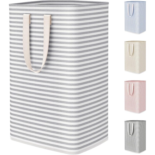 75L Large Collapsible Laundry Hamper, Tall Foldable Dirty Clothes Baskets Waterproof, Freestanding Design with Easy Carry Handles in Dorm Bedroom Bath