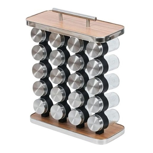 20-Jar Spice Rack Organizer Storage for Kitchen Countertop or Cabinet