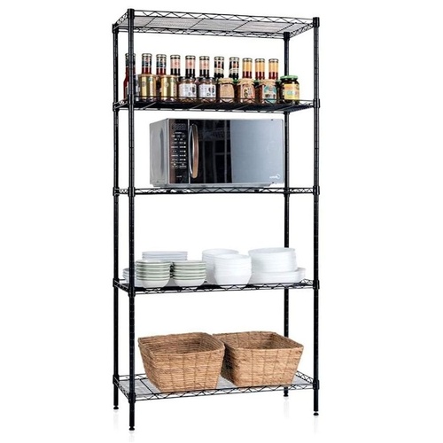 5-Tier Adjustable Metal Storage Shelves Wire Rack Organizer for Kitchen, Pantry, Bathroom or Laundry Room (60cm W x 40cm D x 176cm H)