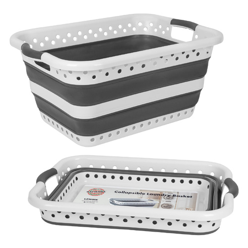 45L Space-Saving  Laundry Basket â€“ Collapsible Hamper for Dorms, RVs, Homes & Garages